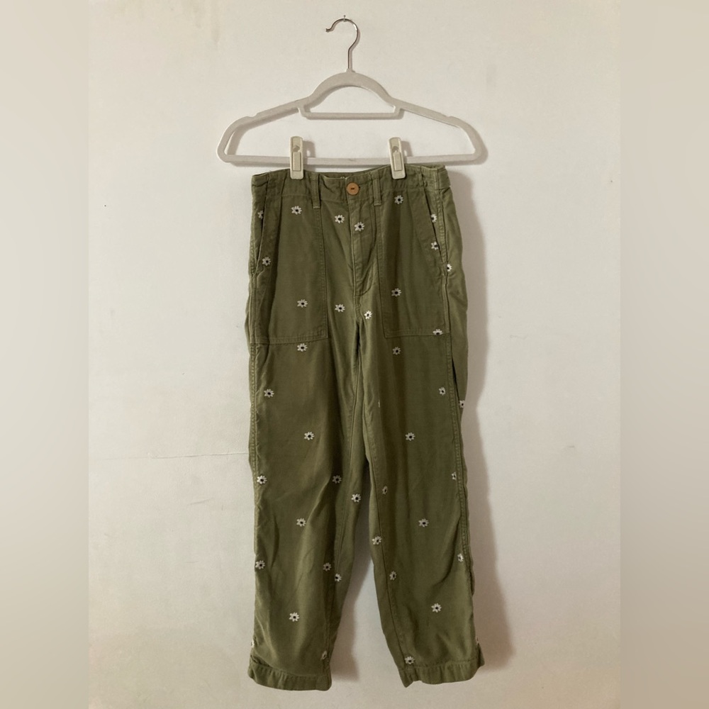 Madewell embroidered floral pants sz24
